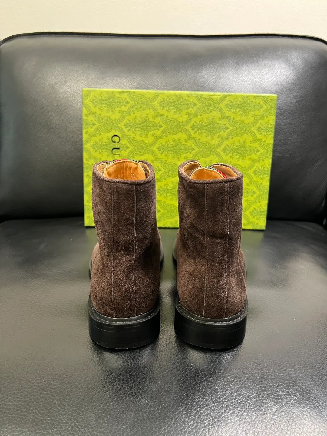Men's shoes 💰900 Gucci High-quality top crafts Gucci Leather shoes and boots high-top series counter synchronization Original factory configuration, original cowhide imported from Italy, imported water-dyed cow lining, soles: original factory special supply original sole super comfortable, original factory and single goods High quality, welcome to compare and synchronization at the counter, code number 39-44 (customized 45)